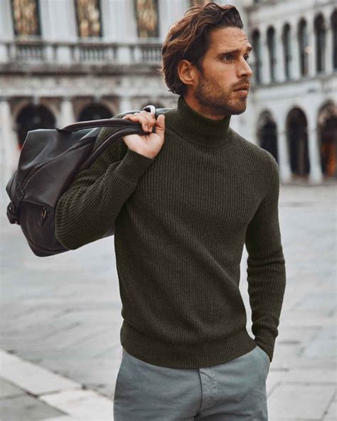 high turtleneck men style.